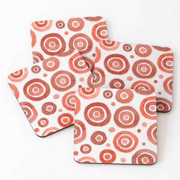 Item preview, Watercolour Circles - Red Earth designed and sold by PaisleyMcNoodle.