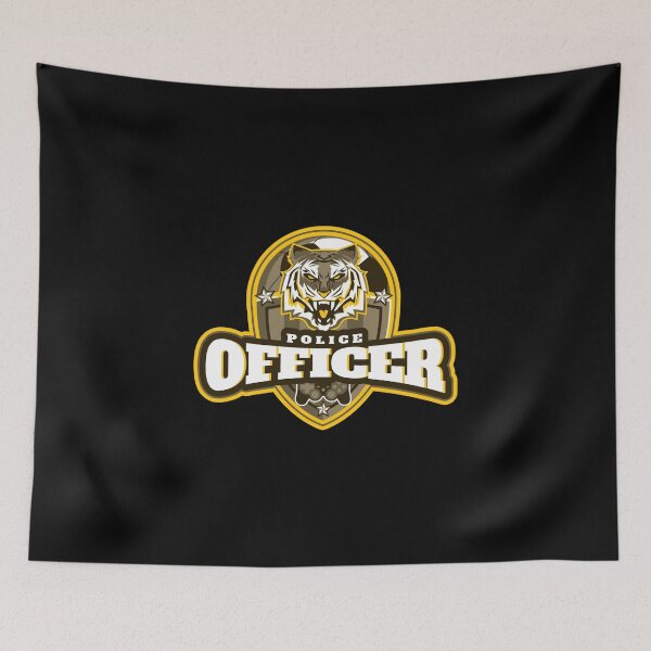 Item preview, Police Officer Design with Tiger designed and sold by PRIVARSHU.