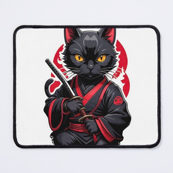 Item preview, Cute Black cat assassin Japan designed and sold by KorArtStudio.