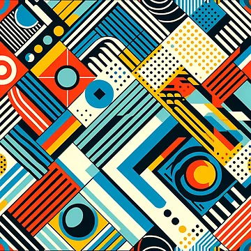 Artwork thumbnail, Simple Colorful Abstract Pattern by h-stra1