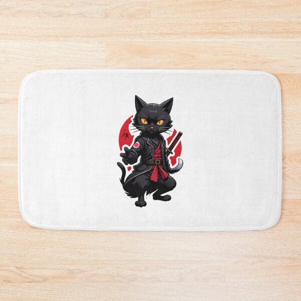 Item preview, Cool Black cat assassin Japan designed and sold by KorArtStudio.