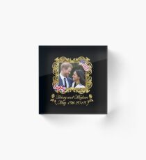 Prince Harry and Meghan Markle Acrylic Block