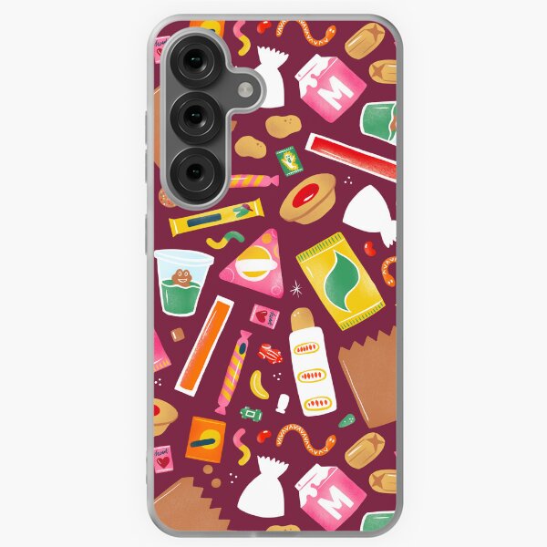 Old School Tuck Shop Snacks | Maroon Samsung Galaxy Soft Case