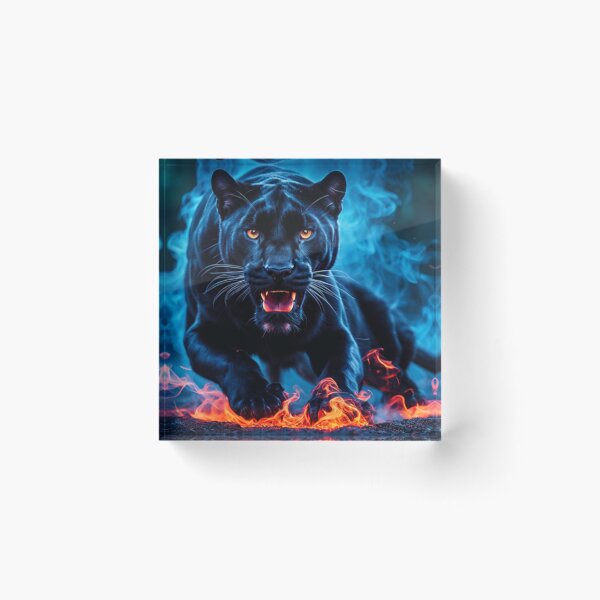 Item preview, Fiercely roaring black panther designed and sold by Barrettlawon.