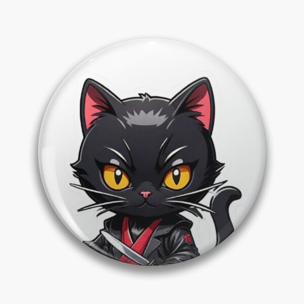 Item preview, Cool Black cat assassin  japan culture designed and sold by KorArtStudio.