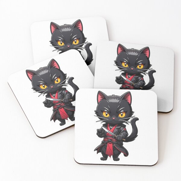 Item preview, Cool Black cat assassin  japan culture designed and sold by KorArtStudio.
