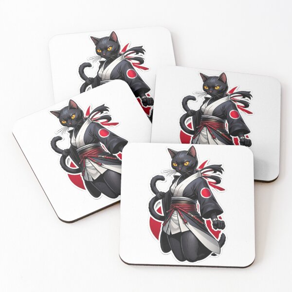 Item preview, Cool Black cat assassin samurai Japan culture designed and sold by KorArtStudio.
