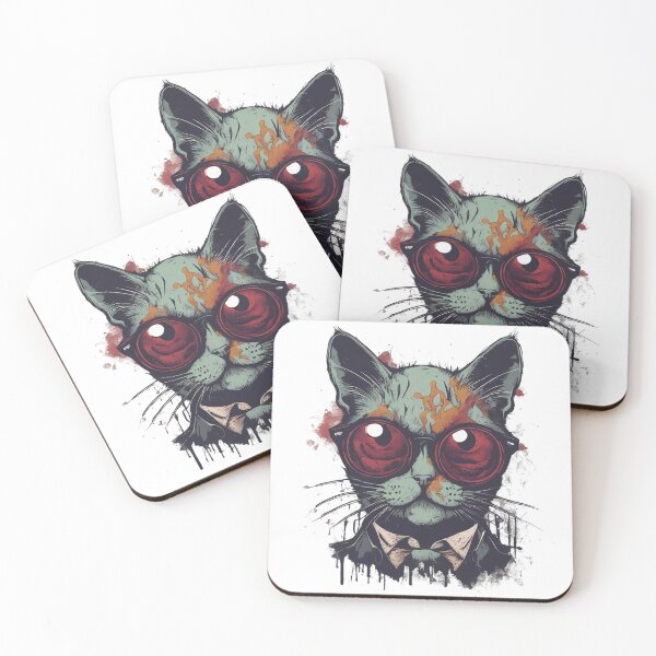 Item preview, grunge nerdy cat designed and sold by DarkHues.