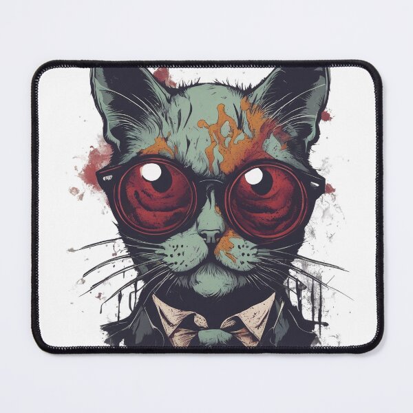 Item preview, grunge nerdy cat designed and sold by DarkHues.