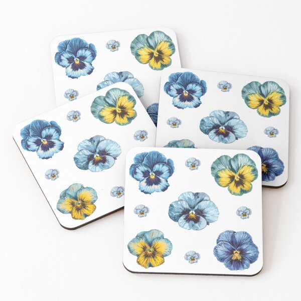 Item preview, Blooming garden flowers - Pansy watercolor designed and sold by FlowersColorful.