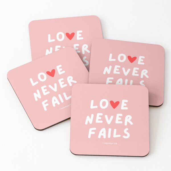 Item preview, Love never fails | Bible Verse | 1 Corinthians 13 8 designed and sold by Blessed Be Your Name.