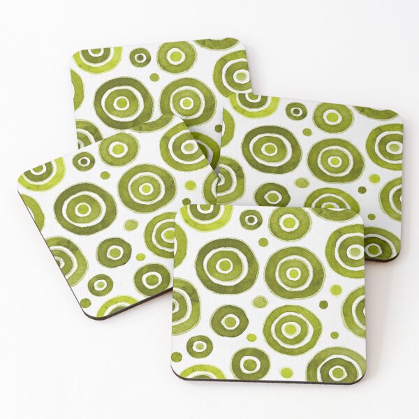 Item preview, Watercolour Circles - Olive Green designed and sold by PaisleyMcNoodle.