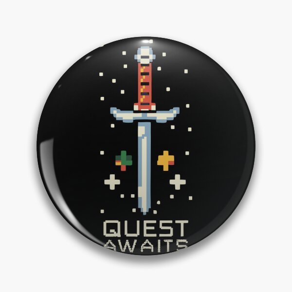 Item preview, QUEST AWAITS retro 8bit pIxel sword designed and sold by XYDstore.