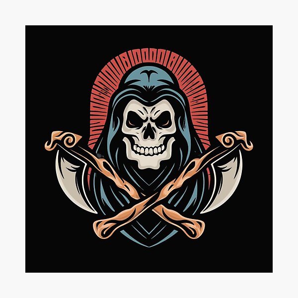 Item preview, American Traditional Grim Reaper designed and sold by Goku Creations.