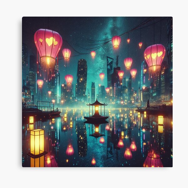tonnyfroyen.com - Wish Lanterns for Love Canvas Print