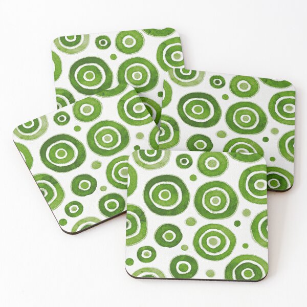 Item preview, Watercolour Circles - Gum Leaf Green designed and sold by PaisleyMcNoodle.
