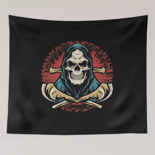 Item preview, American Traditional Grim Reaper Tattoo designed and sold by Goku Creations.