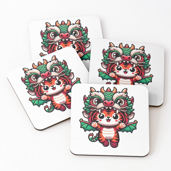 Item preview, Cute Tiger in Dragon Costume Suit Flying in the Universe designed and sold by merchloh128.