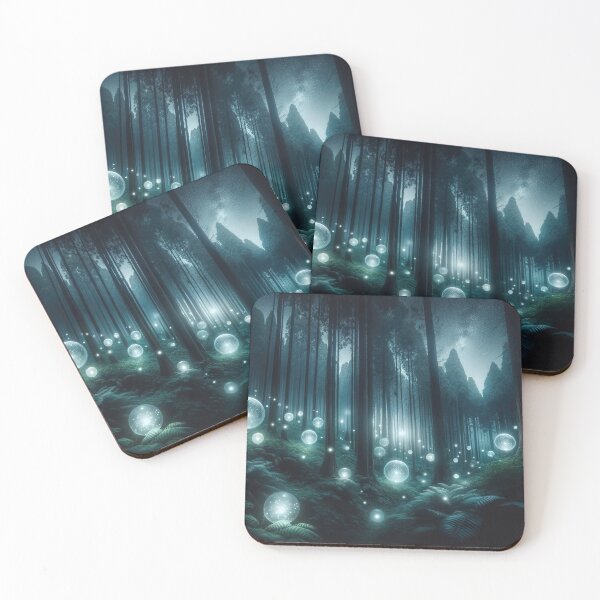 Item preview, Enchanted Night: Mystical Orbs in the Forest designed and sold by FIYARO.