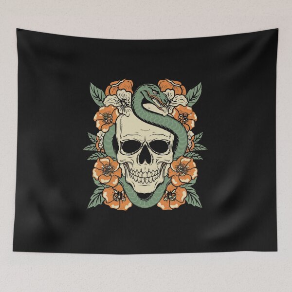 Item preview, American Traditional Skull and Serpent Tattoo designed and sold by Goku Creations.