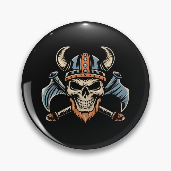 Item preview, American Traditional Vikings Skeleton Tattoo designed and sold by Goku Creations.