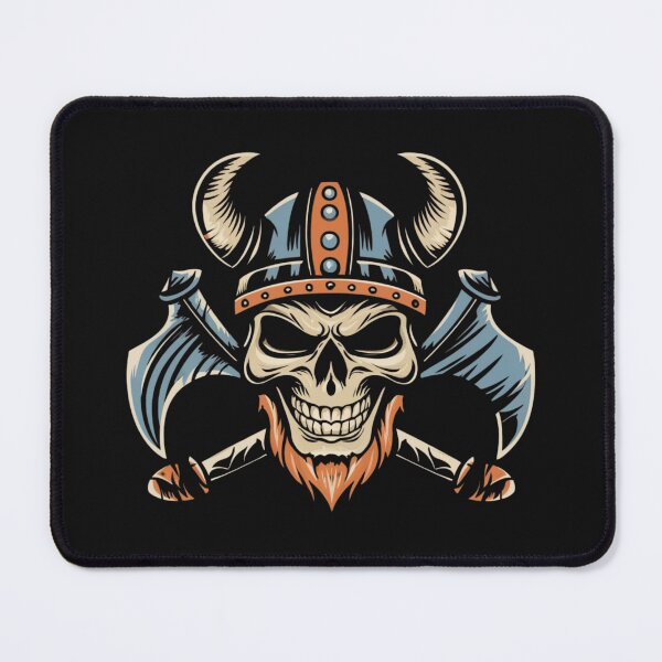Item preview, American Traditional Vikings Skeleton Tattoo designed and sold by Goku Creations.