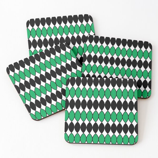 Item preview, Black Green Abstract Pattern designed and sold by Nisha Prabhu.
