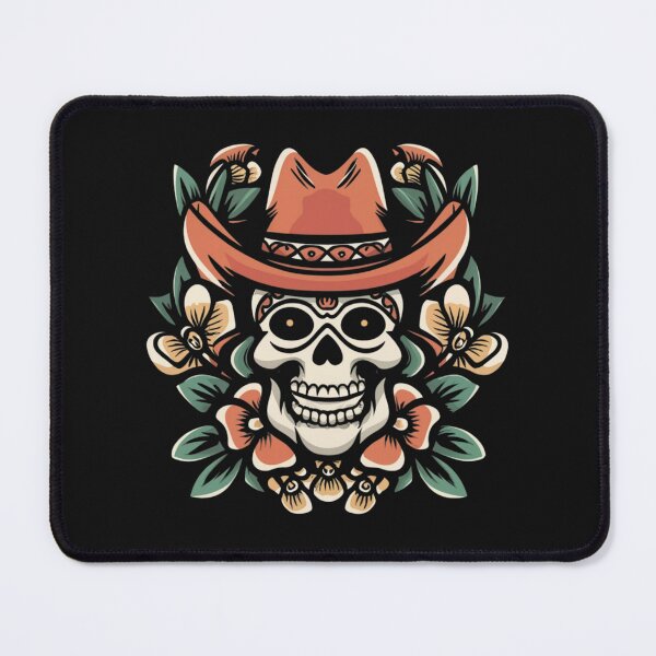 Item preview, American Traditional Cowboy Skull Tattoo designed and sold by Goku Creations.