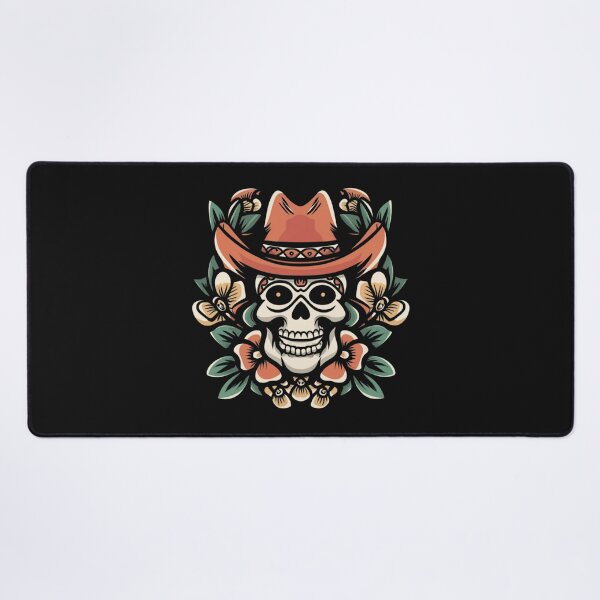 Item preview, American Traditional Cowboy Skull Tattoo designed and sold by Goku Creations.