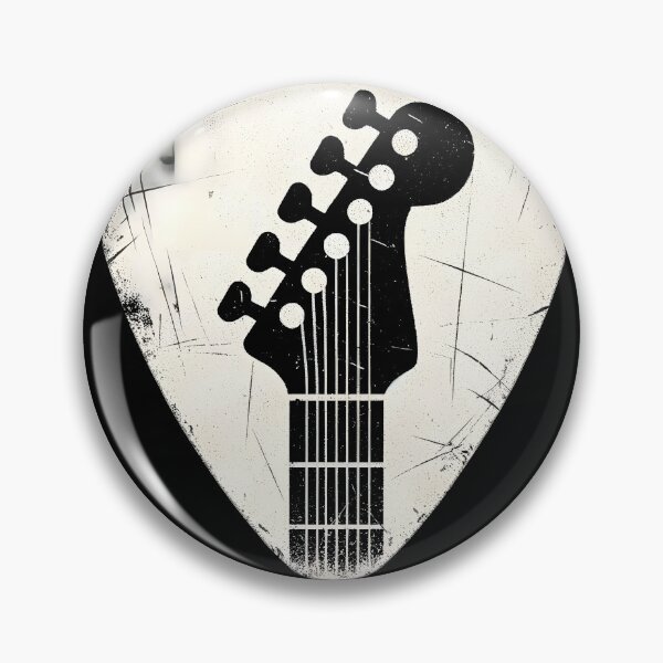 Item preview, Guitar Headstock Grunge Plectrum Art designed and sold by inkArtistryfine.