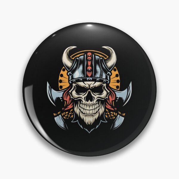 Item preview, American Traditional Vikings Skeleton Tattoo designed and sold by Goku Creations.