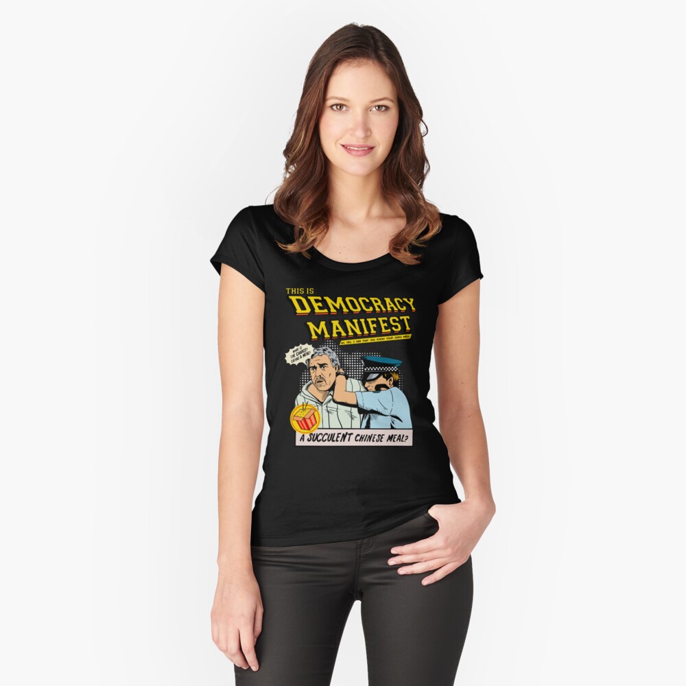 Item preview, Tailliertes Rundhals-Shirt designed and sold by choilacaf.