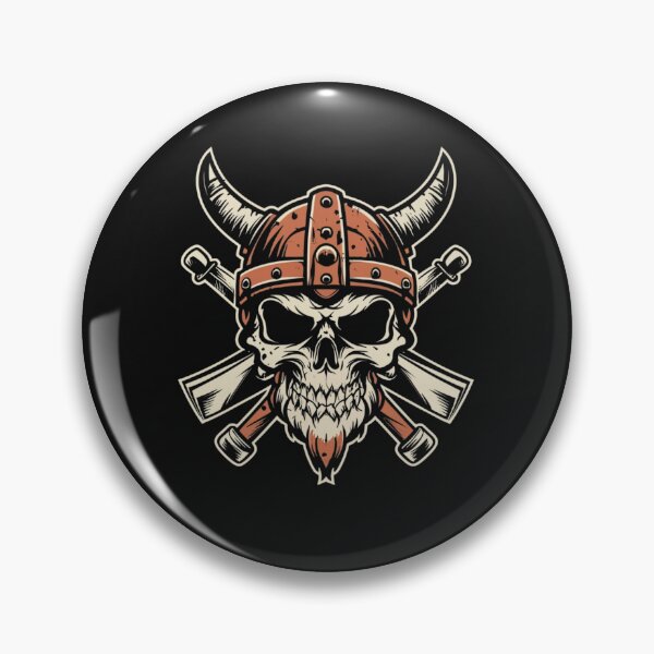 Item preview, American Traditional Vikings Skeleton Tattoo designed and sold by Goku Creations.