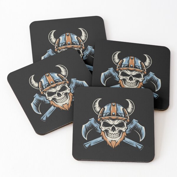 Item preview, American Traditional Vikings Skeleton Tattoo designed and sold by Goku Creations.