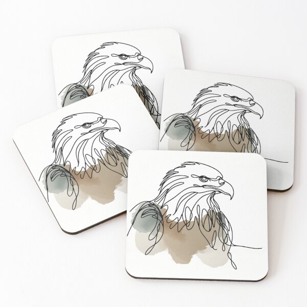 Item preview, Bald Eagle, Single Line Watercolor designed and sold by ArtfulMiller.