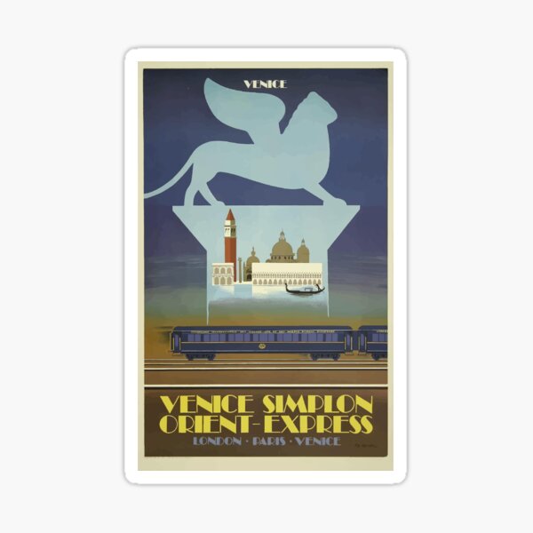 Item preview, Vintage Travel Poster Venice Orient Express designed and sold by simbamerch.