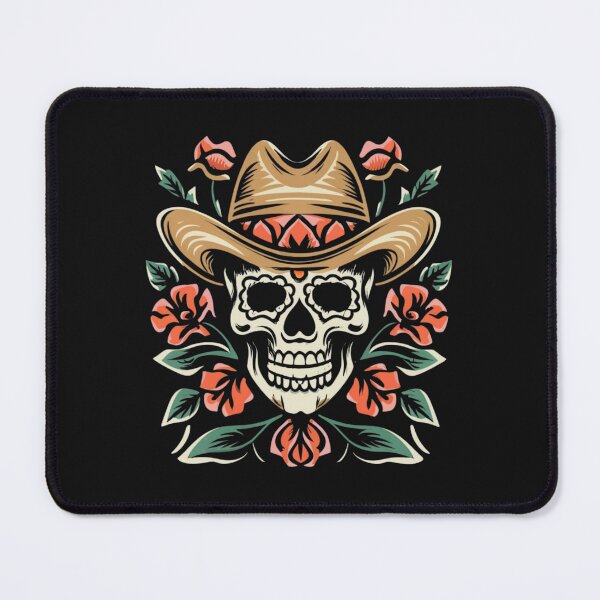 Item preview, American Traditional Cowboy Skull Tattoo designed and sold by Goku Creations.