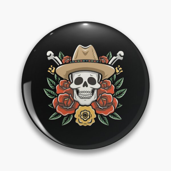 Item preview, American Traditional Cowboy Skull Tattoo designed and sold by Goku Creations.