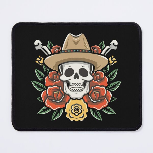 Item preview, American Traditional Cowboy Skull Tattoo designed and sold by Goku Creations.