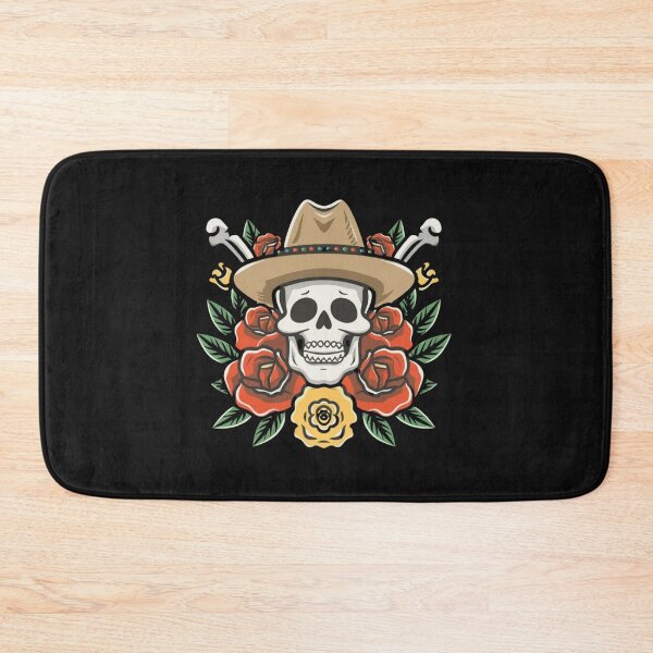 Item preview, American Traditional Cowboy Skull Tattoo designed and sold by Goku Creations.
