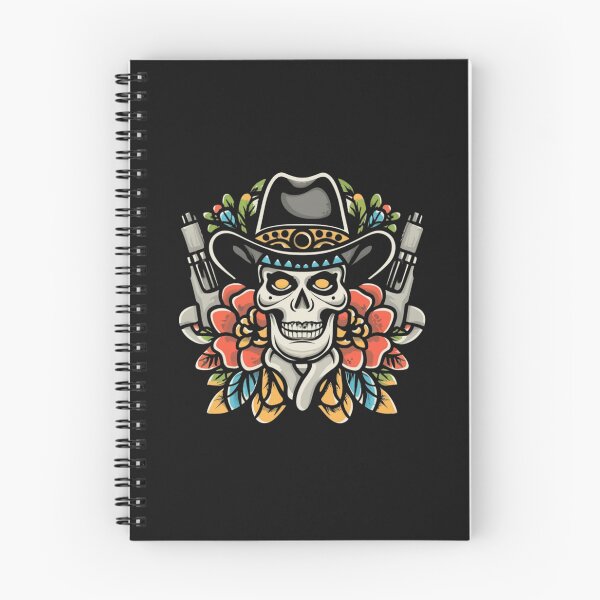 Item preview, American Traditional Cowboy Skull Tattoo designed and sold by Goku Creations.
