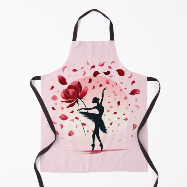 Item preview, Elegant Ballerina Silhouette with Rose Petals designed and sold by Hibiskusmond.