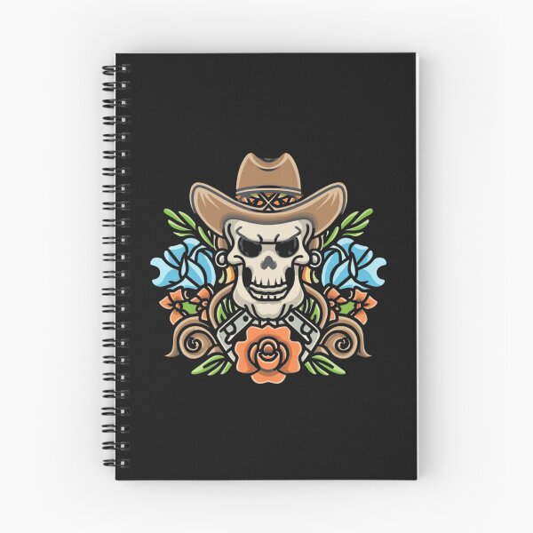 Item preview, American Traditional Cowboy Skull Tattoo designed and sold by Goku Creations.