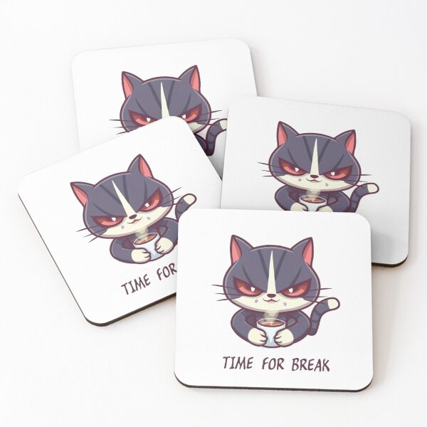 Item preview, Sneaky Cat with coffee designed and sold by bukajart.