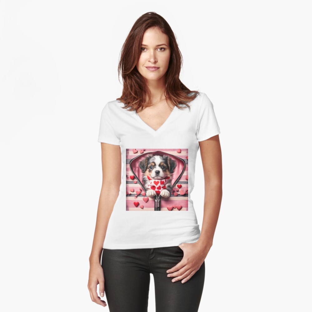 Item preview, Fitted V-Neck T-Shirt designed and sold by starchim01.
