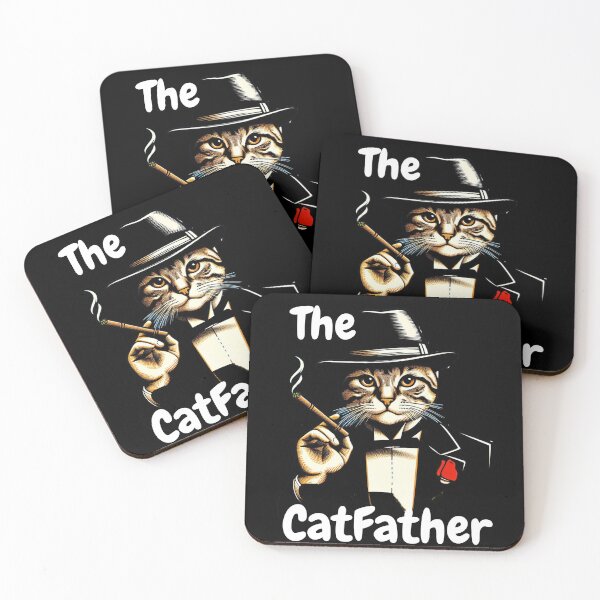 Item preview, The Catfather-cat dad tee designed and sold by DigitalPrintsByEcho.