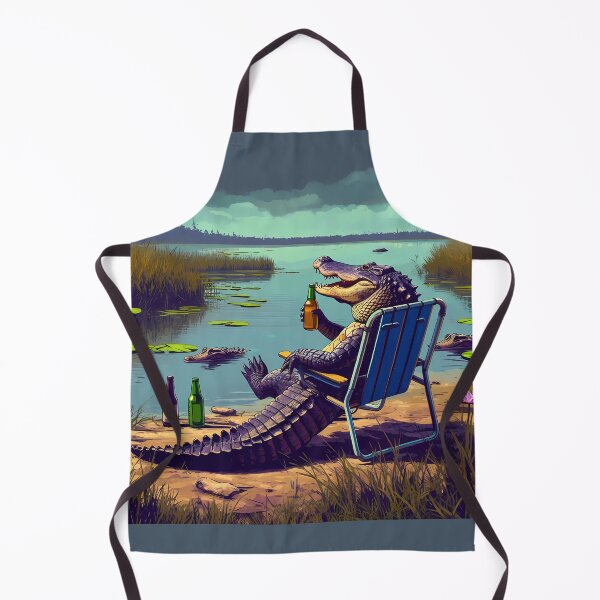 Item preview, Alligator Drinking Beer By a Lake designed and sold by MKD1.