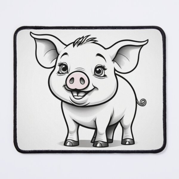 Artikelvorschau, Glückliches kleines Ferkel – eine niedliche und bezaubernde Illustration entworfen und verkauft von DotsAndDesigns.