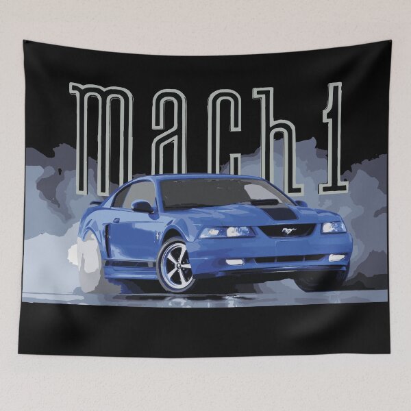 Item preview, azure blue mach 1 sn95 Mustang GT 4.6L V8 4th gen RETrO USA  designed and sold by cowtownCOWBOY.