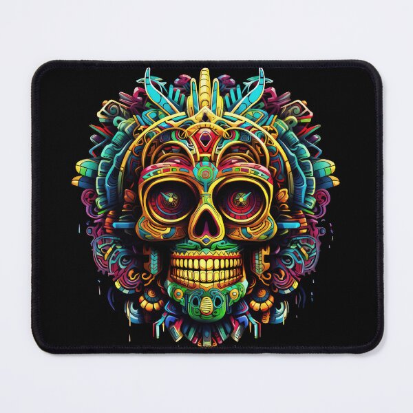 Item preview, Maya mask, Mexico mask, Mayan deity, alien mask, tribal mask, psytrance mask, Aztec mask, Indigenous art, Ritualistic mask, Shamanic mask, Aztec culture designed and sold by psytrancedesign.
